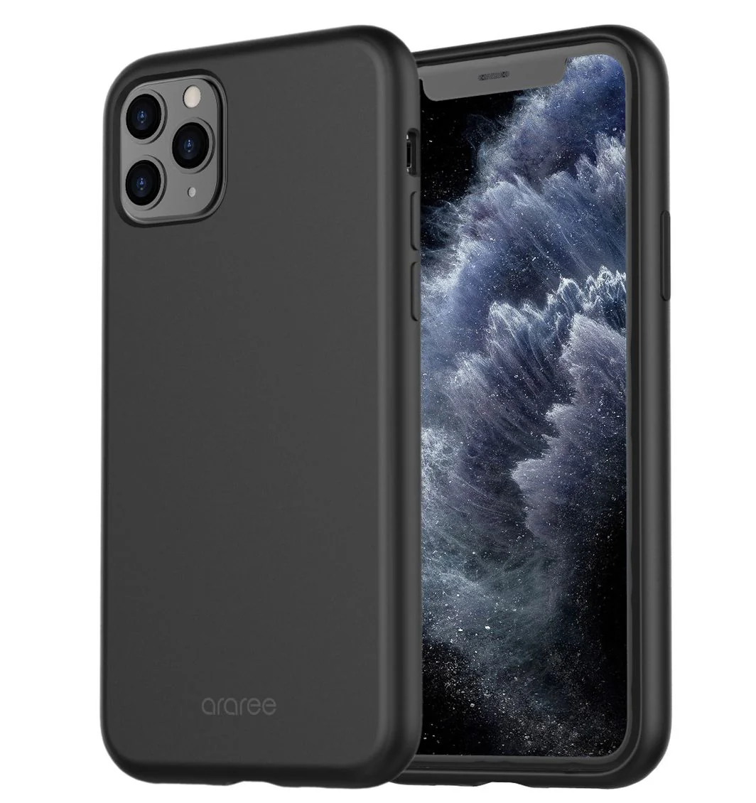 Araree Typo-Skin iPhone 11 Pro (Coral Pink / Black / Forest Blue) - Image 3