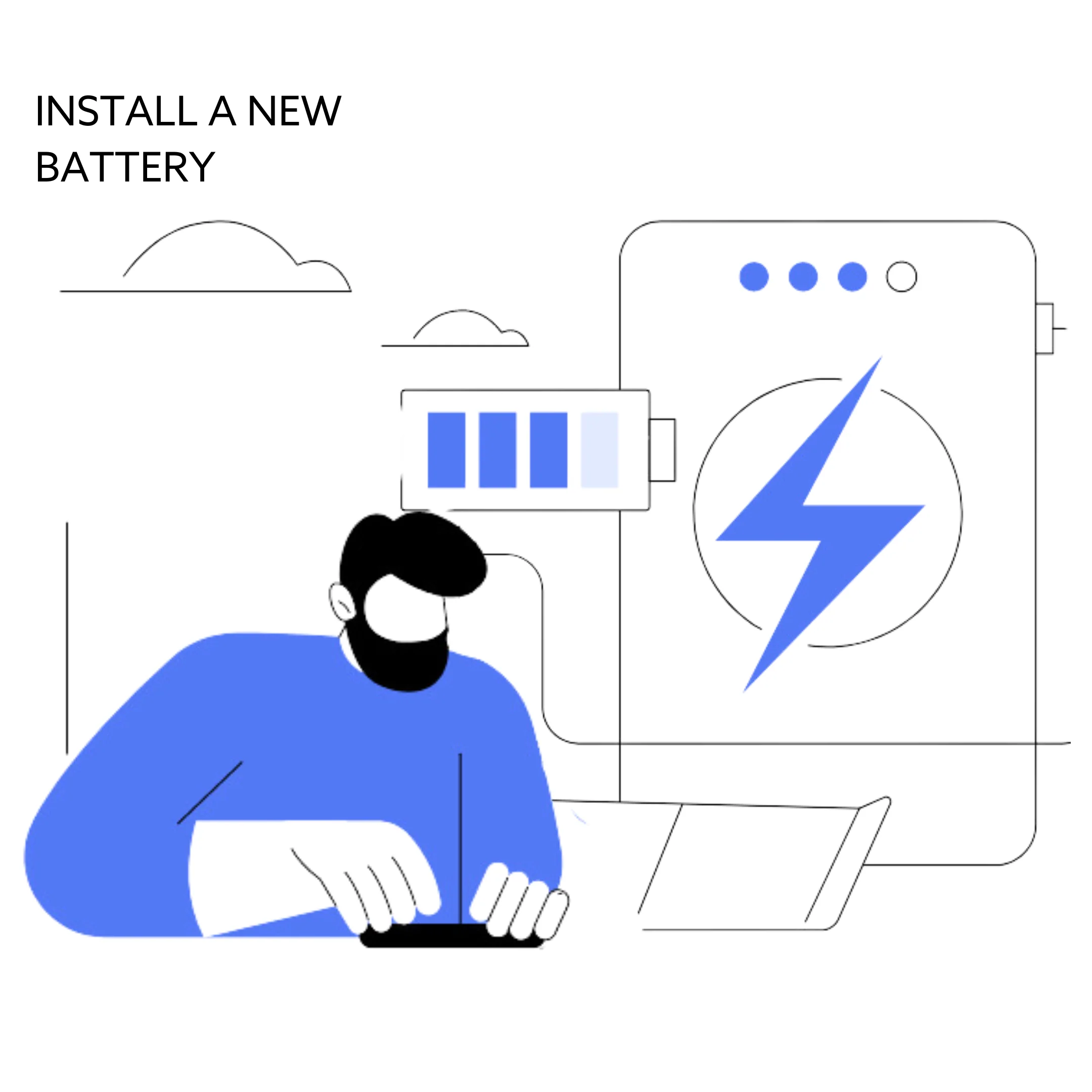 Install a new battery³ (Note: this option delays dispatch by one business day)