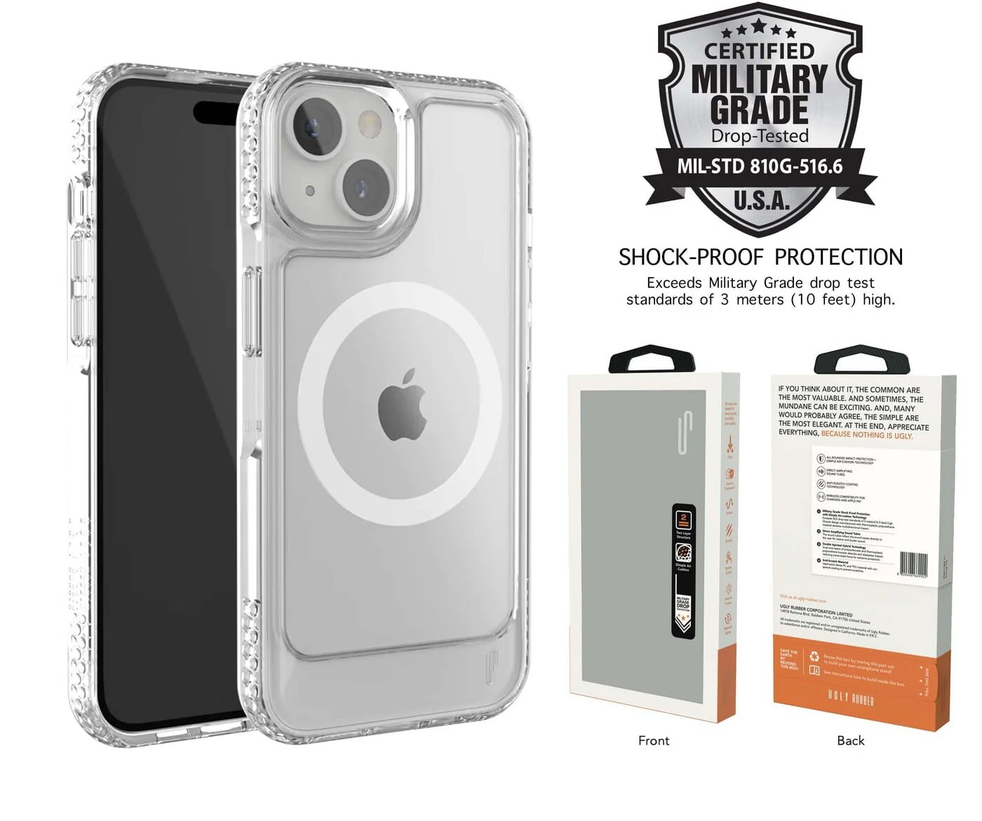 Ugly Rubber U-Model Bumper Case with MagSafe for iPhone 15