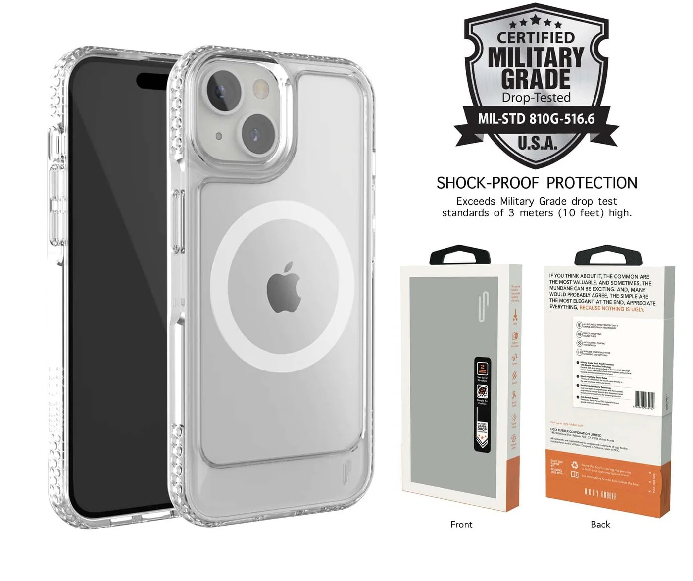 Ugly Rubber U-Model Bumper Case with MagSafe for iPhone 16 Pro